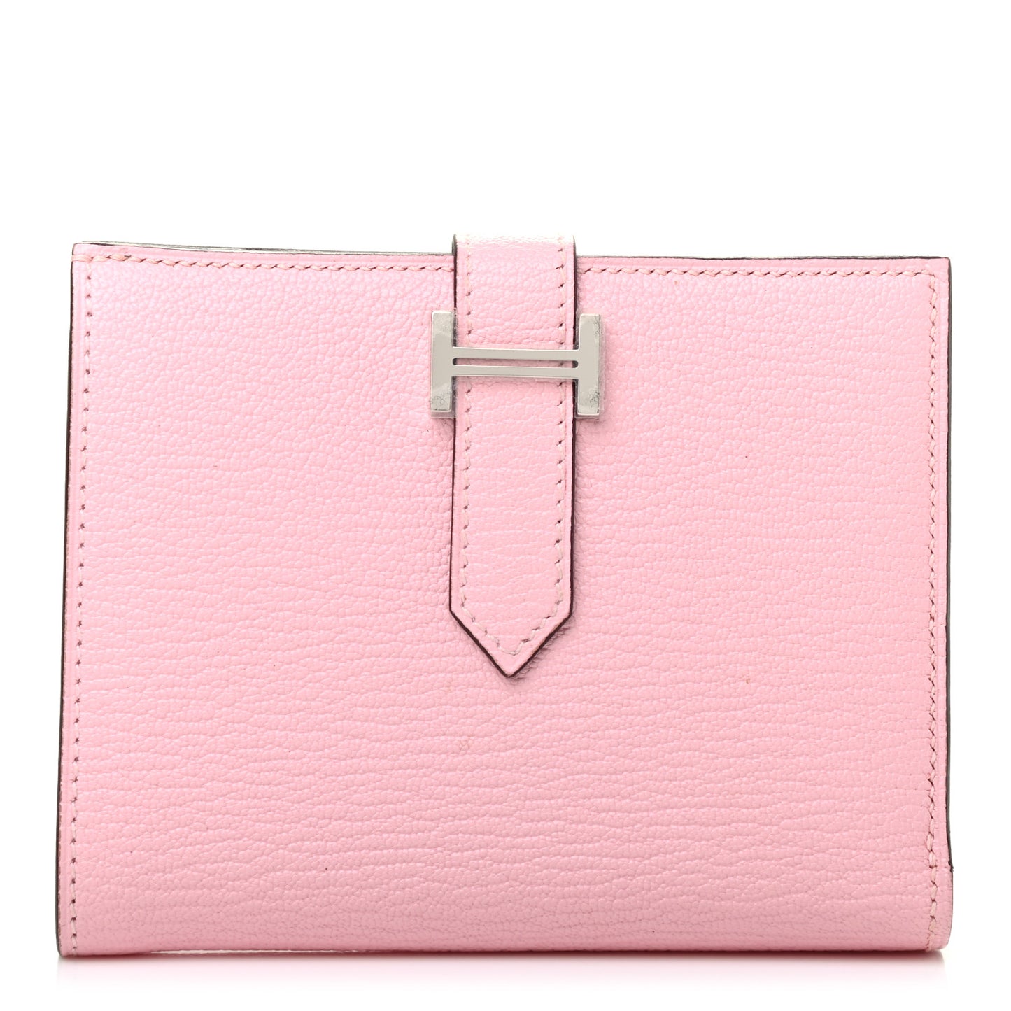 Chevre Mysore Bearn Compact Wallet Rose Sakura
