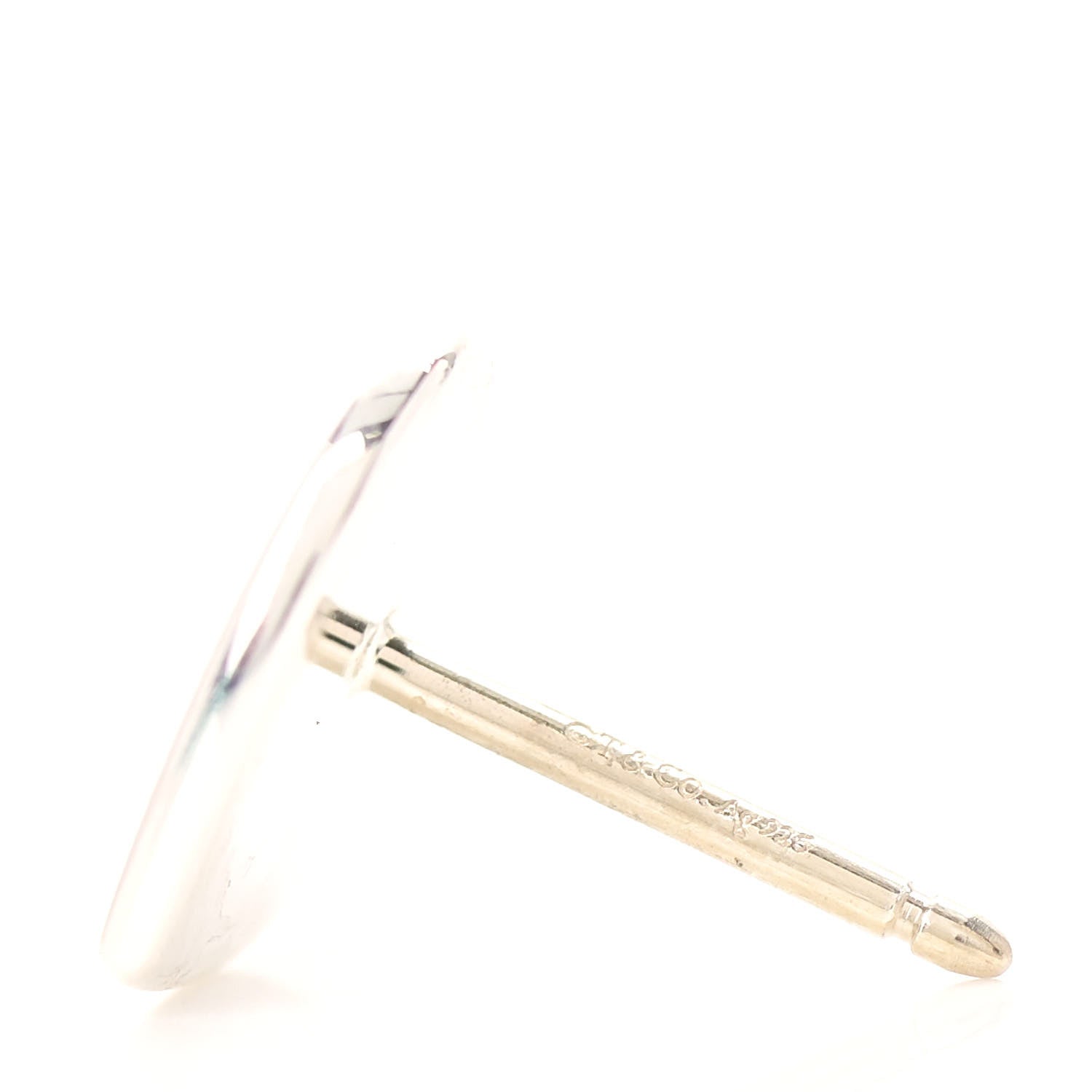 Tiffany Sterling Silver Enamel Heart Earrings Blue 4 of 4