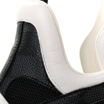 Louis Vuitton Calfskin Technical Nylon Damier Graphite LV Archlight Sneakers 36 Black White 9 of 11