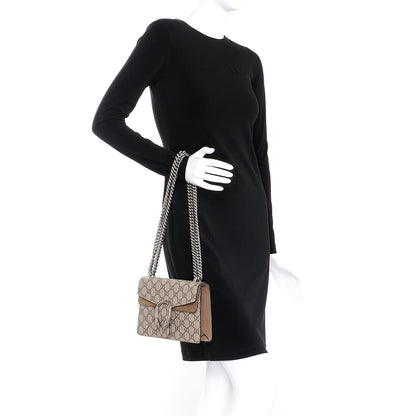Gucci GG Supreme Monogram Mini Dionysus Shoulder Bag Taupe 3 of 10