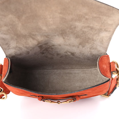 Gucci Suede Medium Lady Web Shoulder Bag Orange 4 of 4