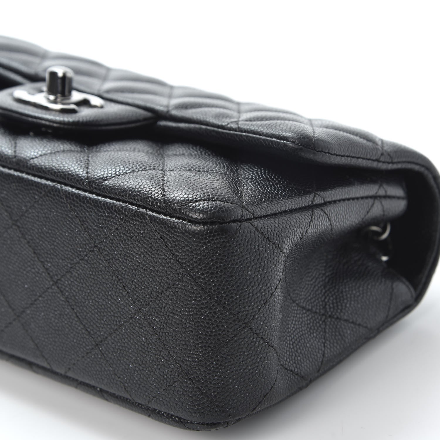 Chanel Iridescent Caviar Quilted Mini Rectangular Flap Black 6 of 10
