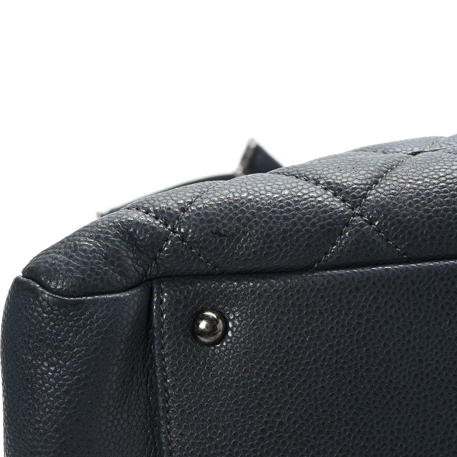 Chanel Caviar Quilted XL Grand Shopping Tote GST Blue 12 of 12
