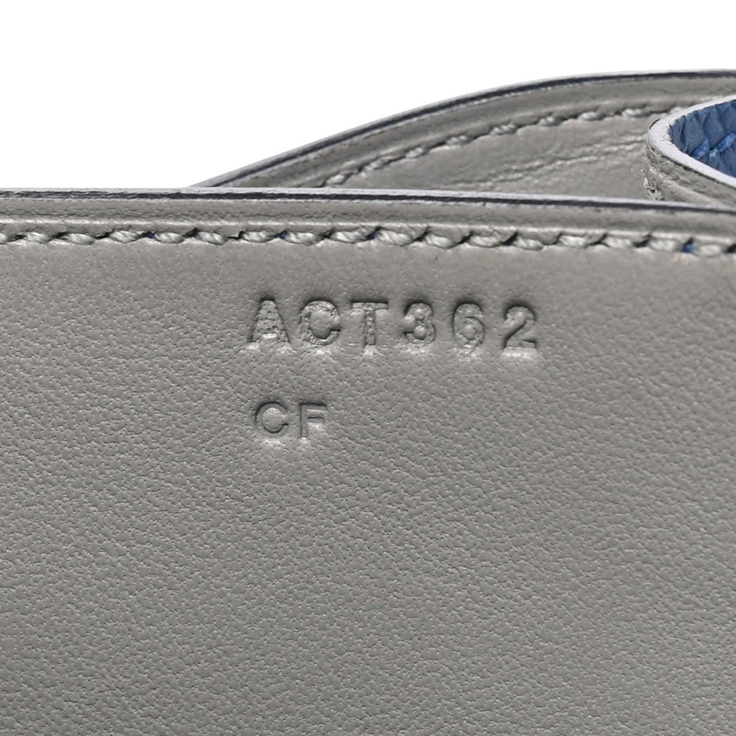 Epsom Constance Verso 18 Bleu Agate Gris Mouette