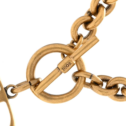 Christian Dior Metal 30 Montaigne Necklace Aged Gold 5 of 6