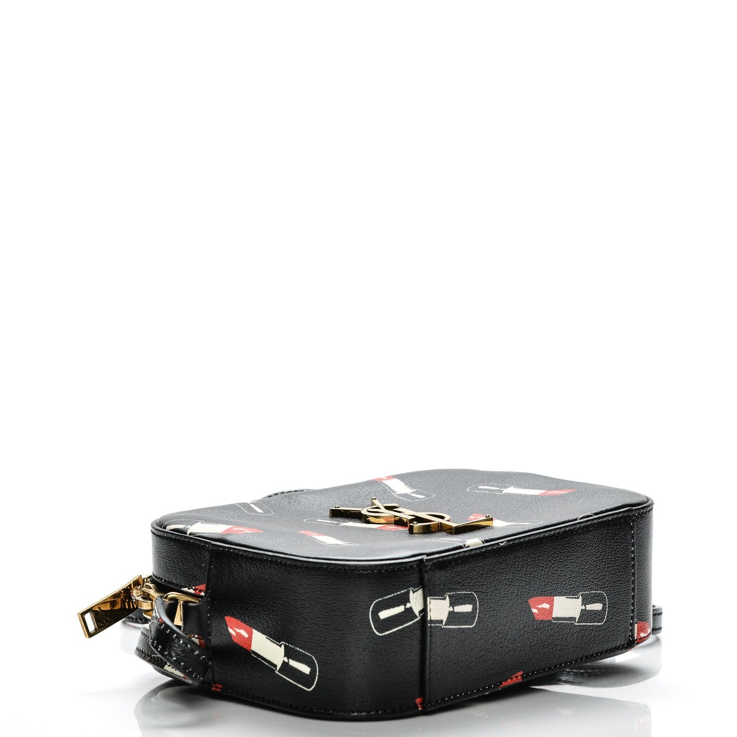 Saint Laurent Calfskin Lipstick Print Small Monogram Camera Bag Black 4 of 6