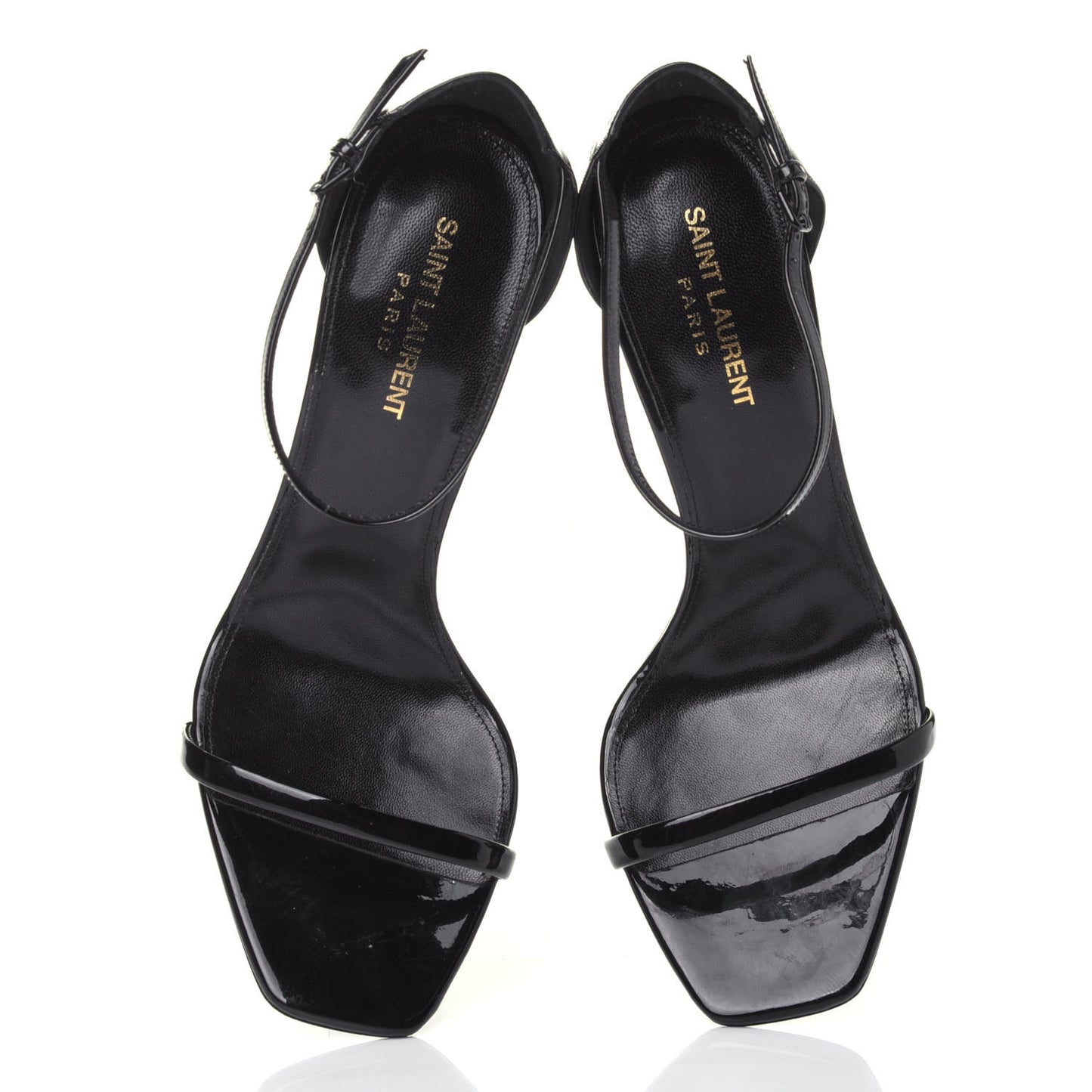 Patent Calfskin Opyum 110 Sandals 41 Black