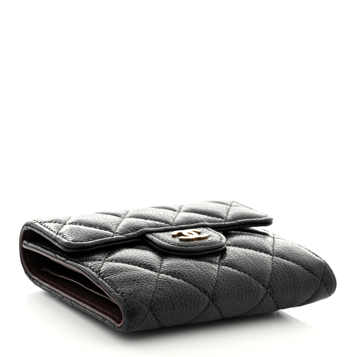 Chanel Caviar Quilted Compact Flap Wallet Black 4 of 14