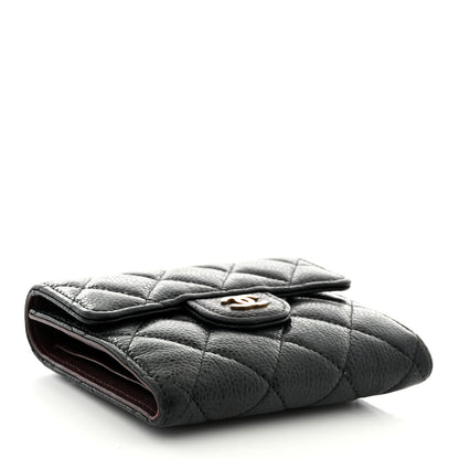 Chanel Caviar Quilted Compact Flap Wallet Black 4 of 14