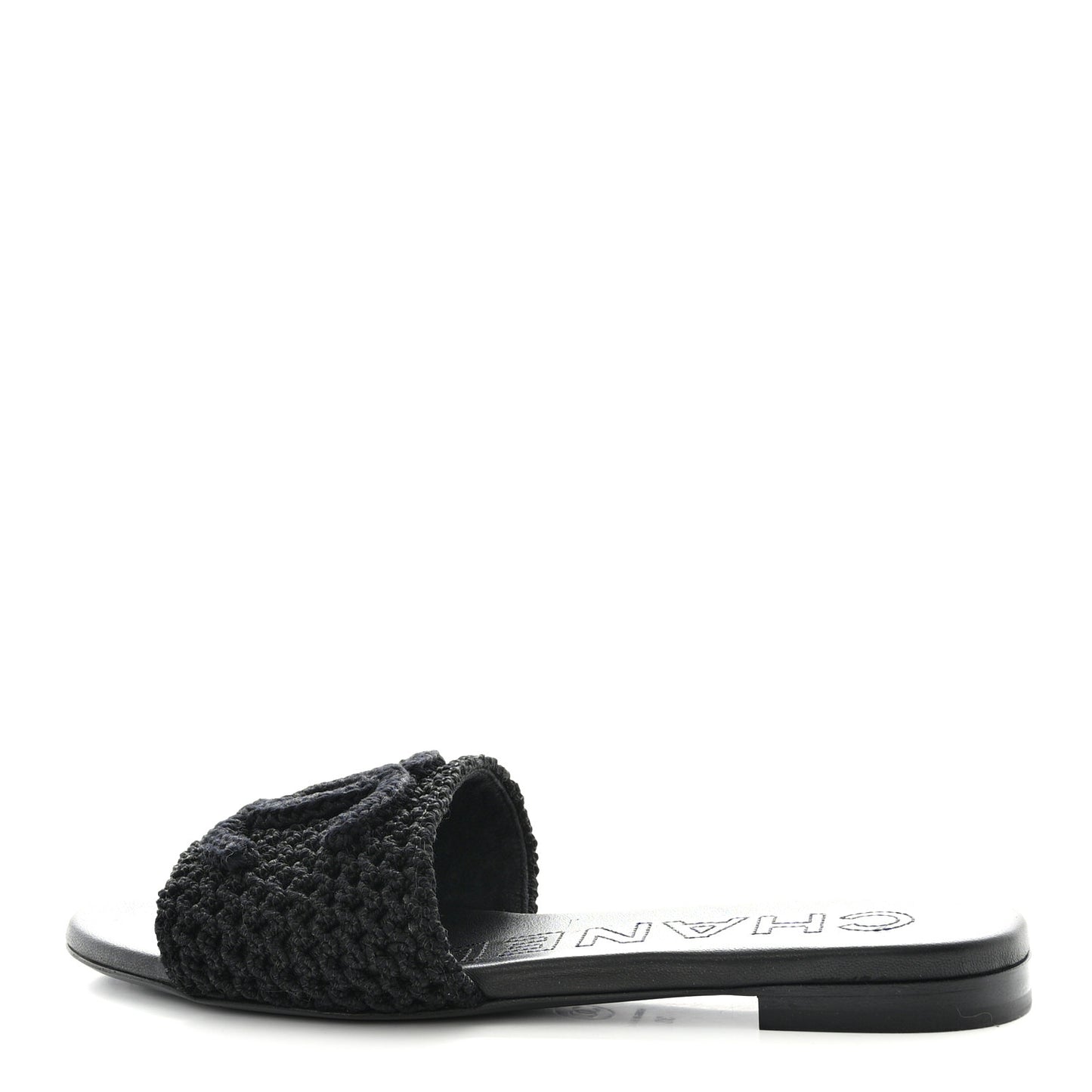 Crochet CC Mules Sandals 38 Black