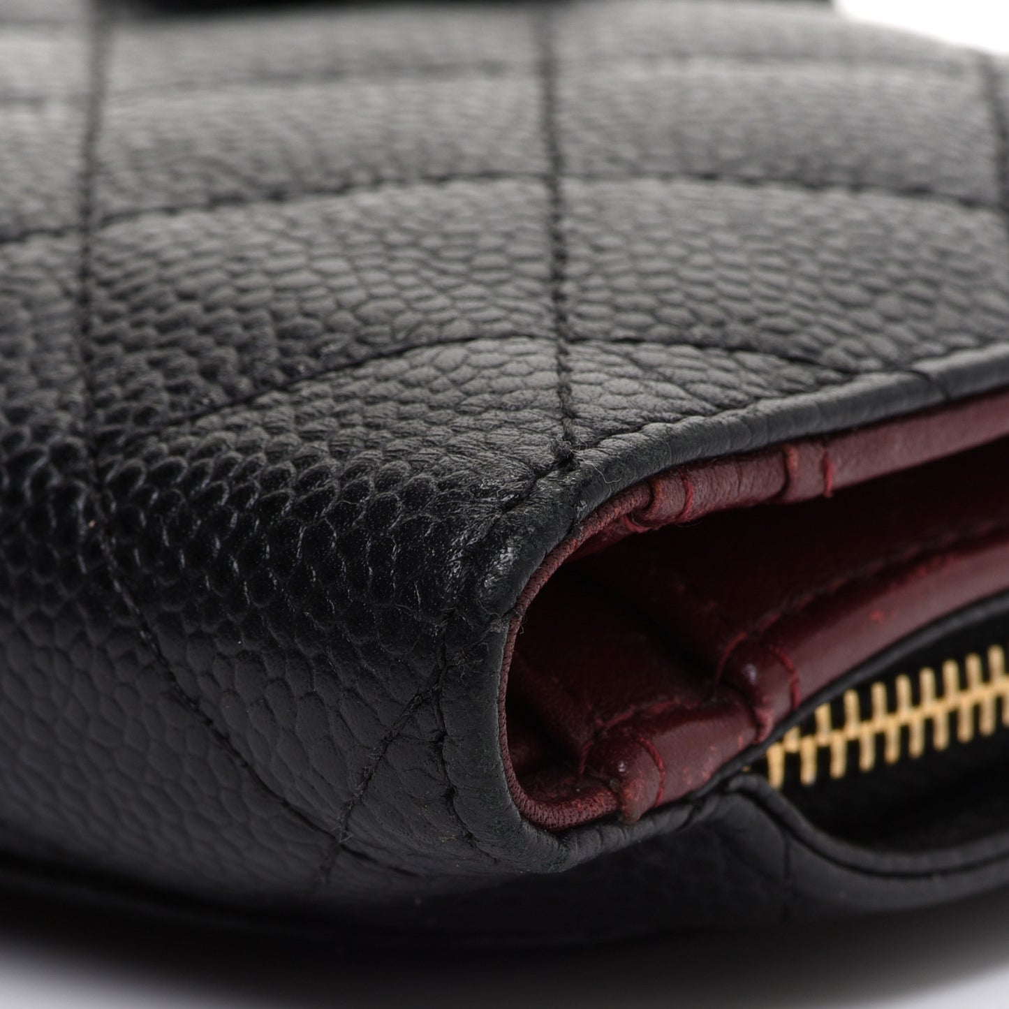 Caviar Quilted CC French Wallet Black