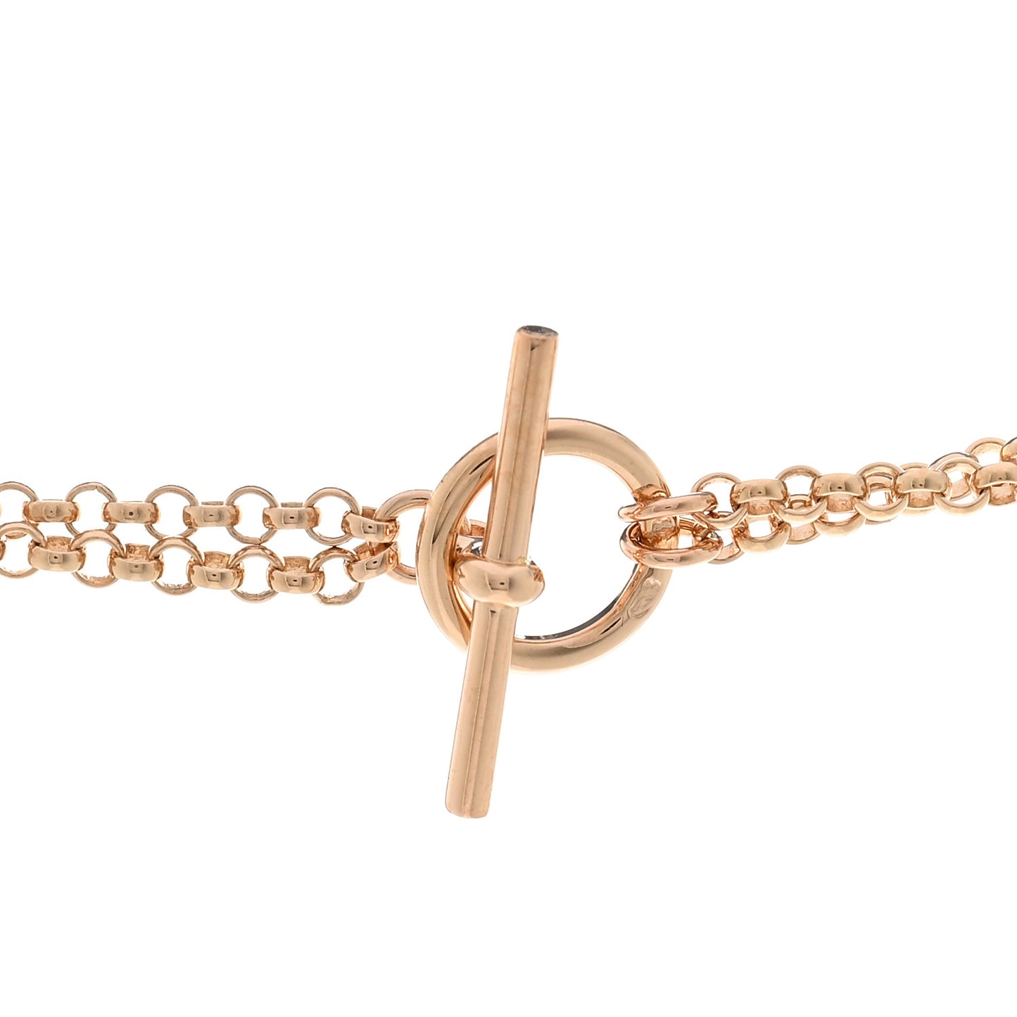 18K Rose Gold Diamond Long Gambade Necklace