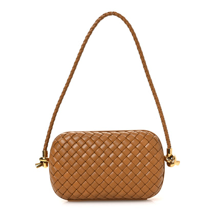 Bottega Veneta Calfskin Intrecciato Knot On Strap Camel 1 of 9