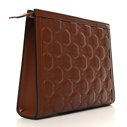 Gucci Calfskin GG Matelasse Pouch Brown 3 of 10