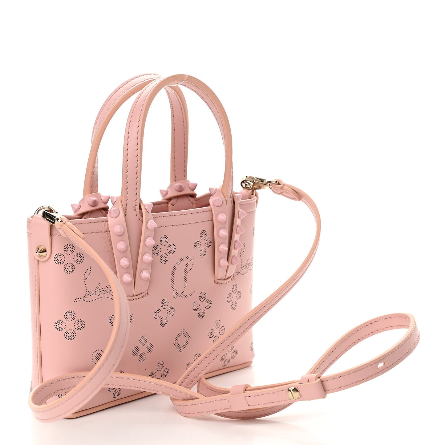 Calfskin Loubinthesky Nano Cabata Tote Rosy