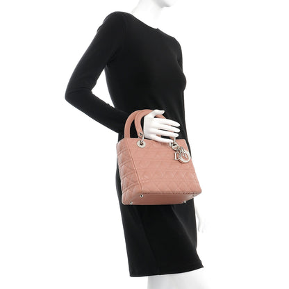 Christian Dior Lambskin Cannage Medium Lady Dior Rose Poudre 2 of 10