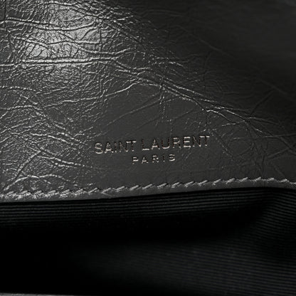 Saint Laurent Crinkled Calfskin Matelasse Monogram Baby Niki Chain Satchel Storm 6 of 10