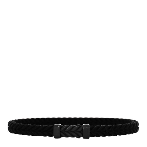 Titanium Rubber 6mm Chevron Bracelet Black