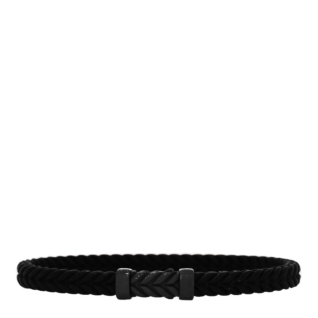 Titanium Rubber 6mm Chevron Bracelet Black
