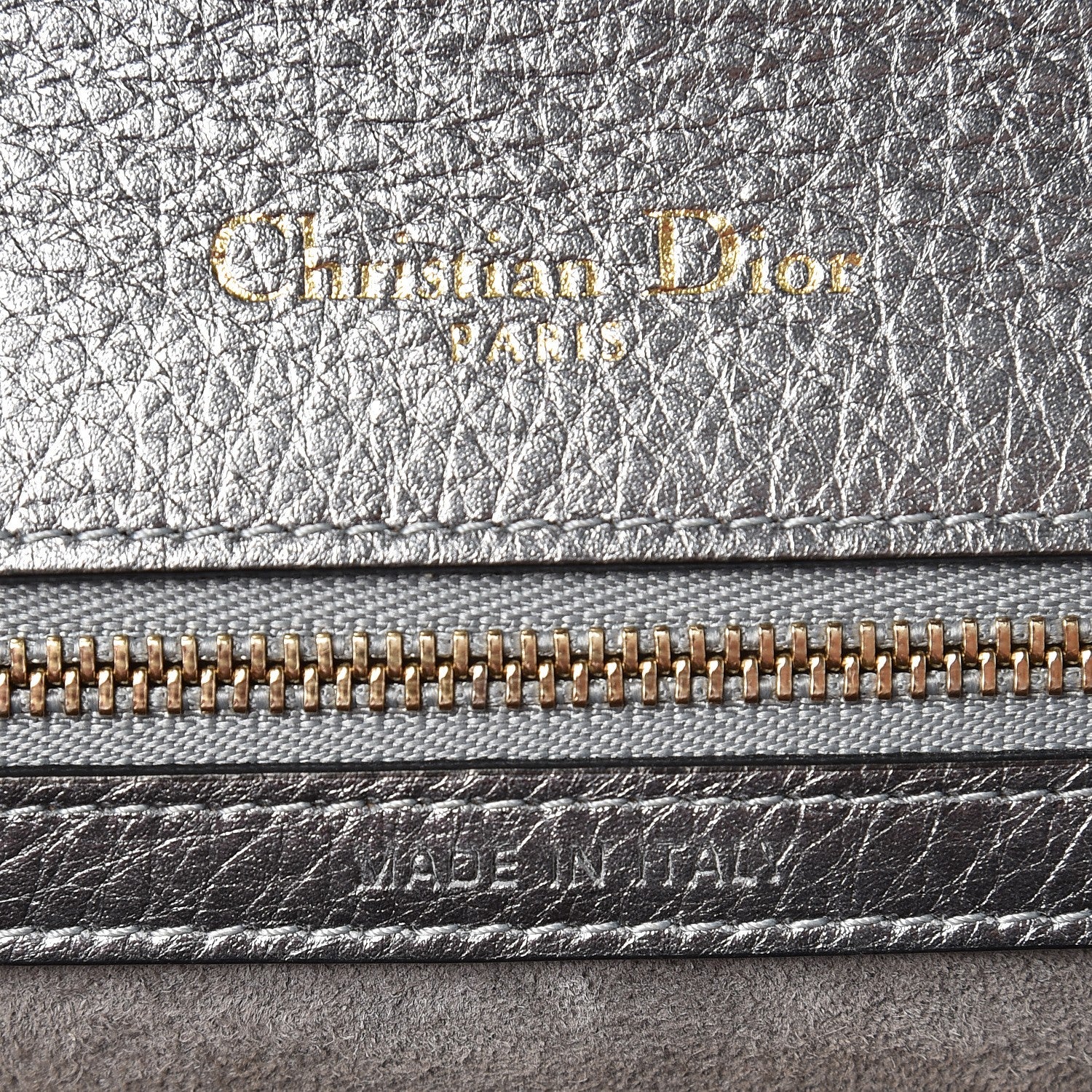 Christian Dior Metallic Grained Calfskin Medium Diorama Flap Bag Silver 6 of 9