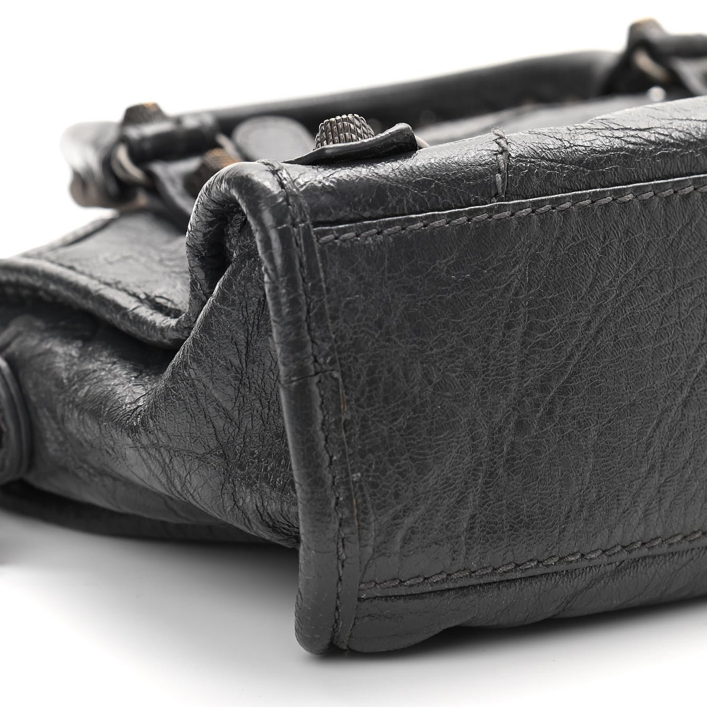 Agneau Giant 12 Gunmetal Hardware Mini City Gris Fossile