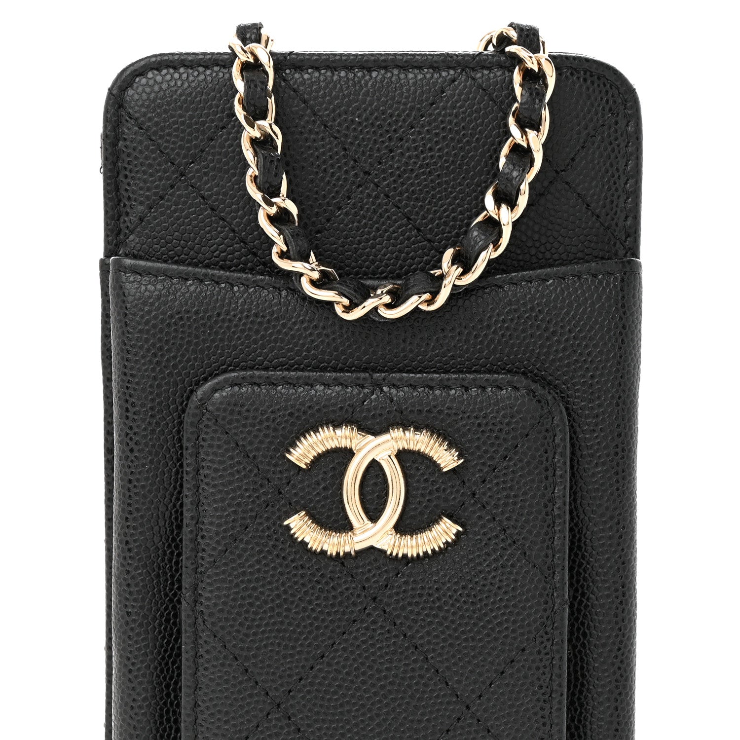 Chanel Caviar Quilted Zip Phone Case Black 9 of 11