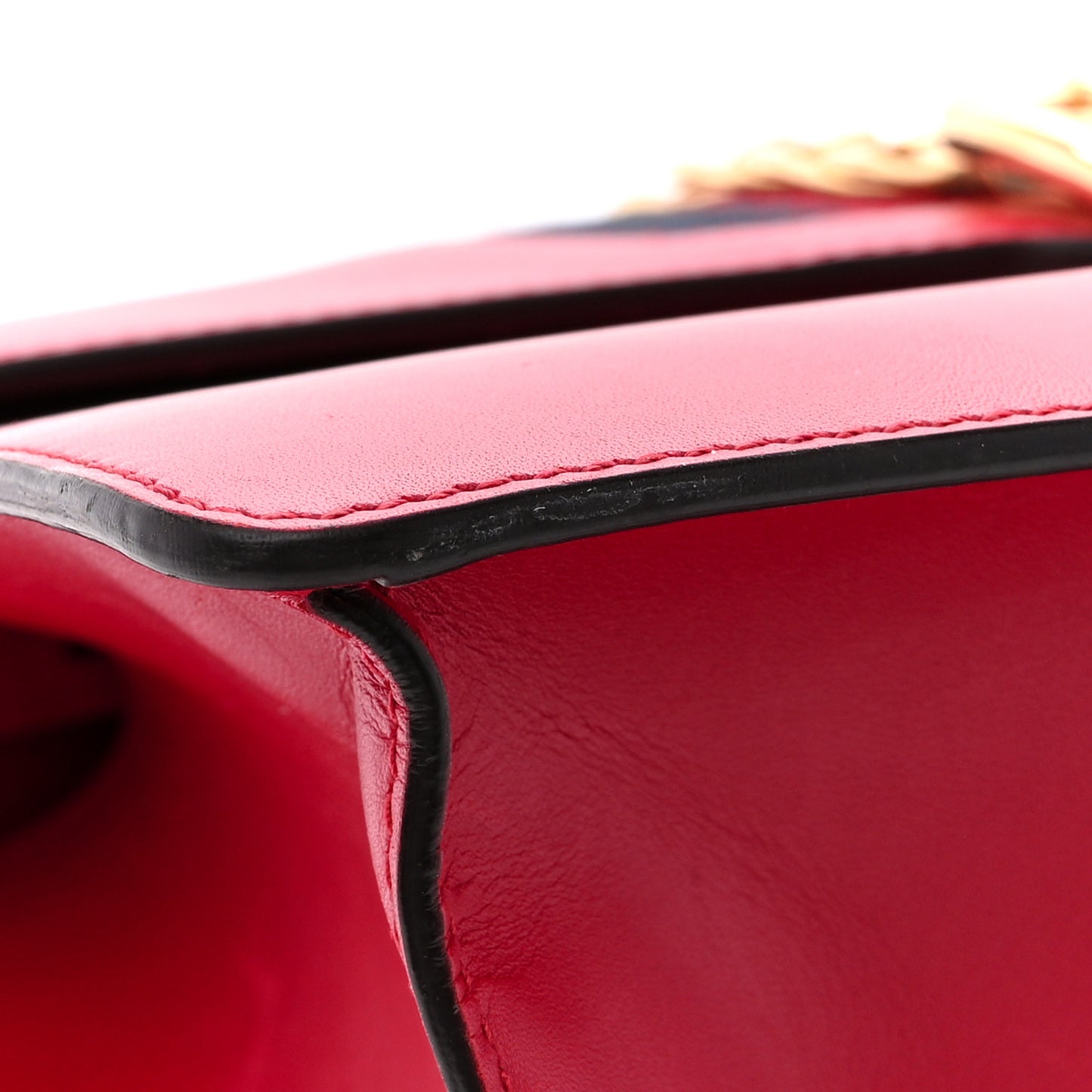 Calfskin Medium Sylvie Top Handle Bag Hibiscus Red