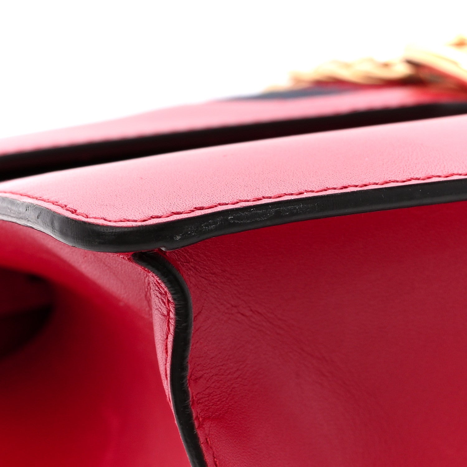 Gucci Calfskin Medium Sylvie Top Handle Bag Hibiscus Red 18 of 21