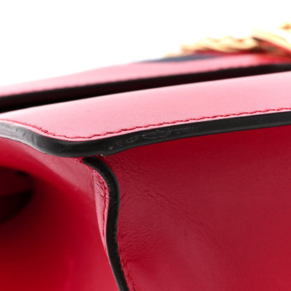 Gucci Calfskin Medium Sylvie Top Handle Bag Hibiscus Red 18 of 21