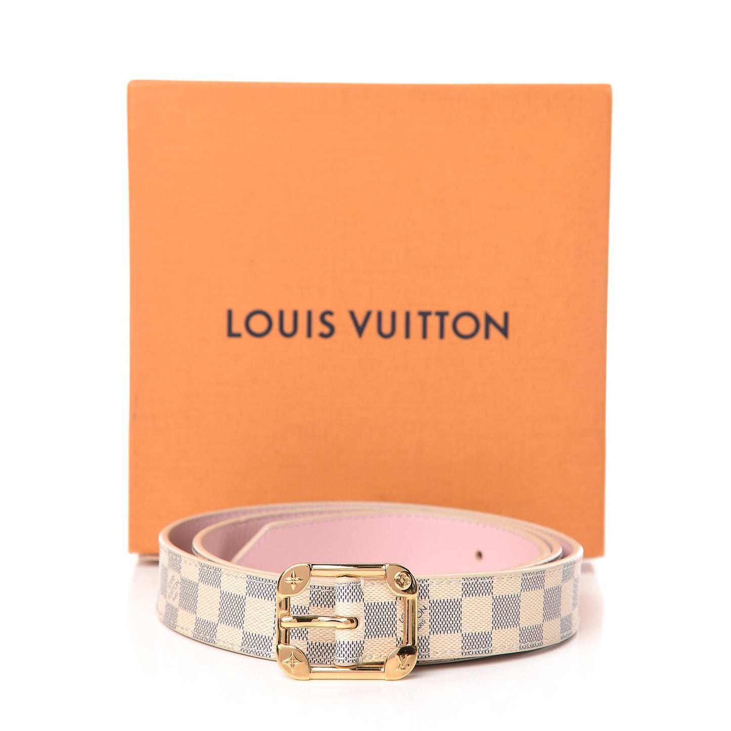 Damier Azur 25mm LV Malletier Belt 90 36