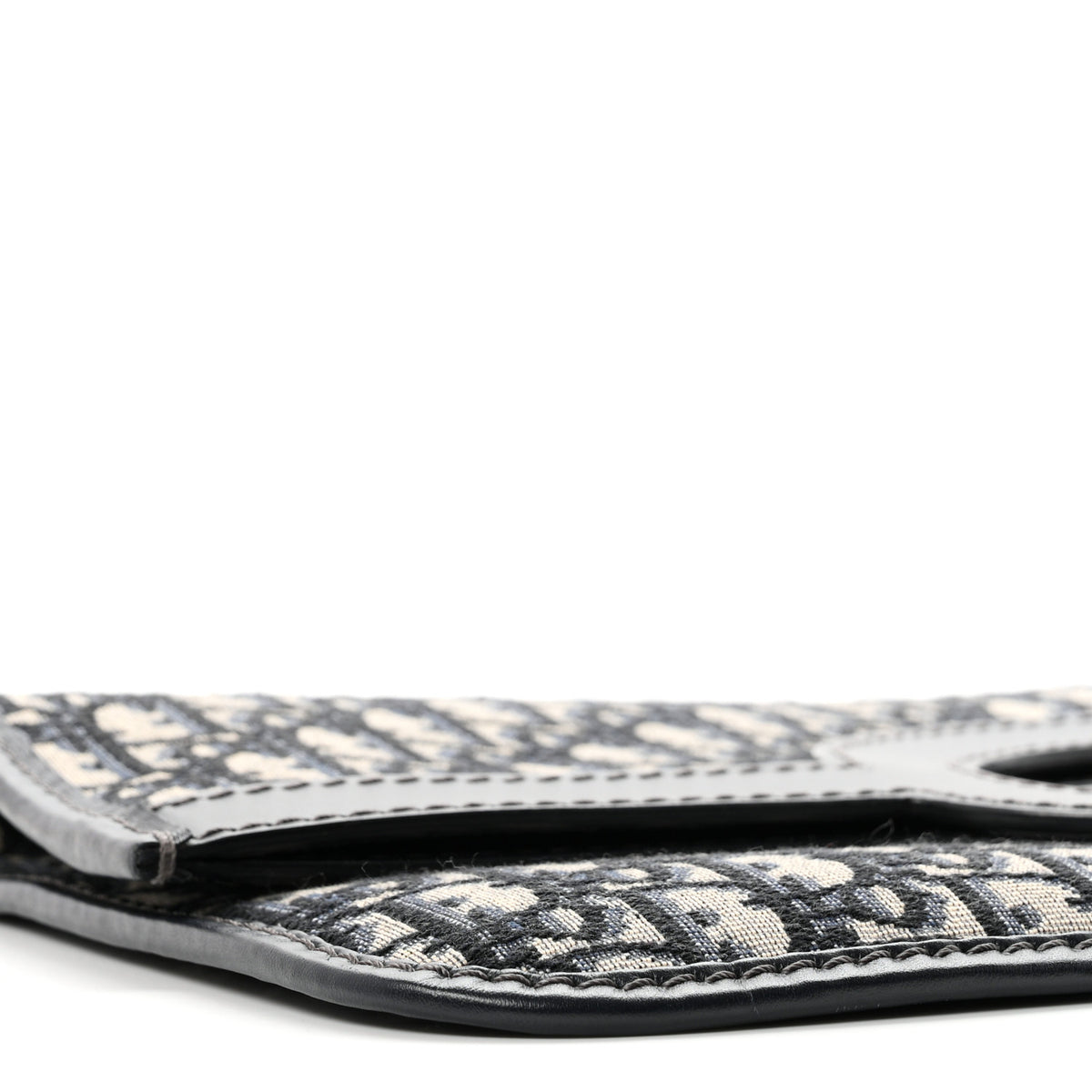 Christian Dior Oblique Fold Over Clutch Blue 9 of 10