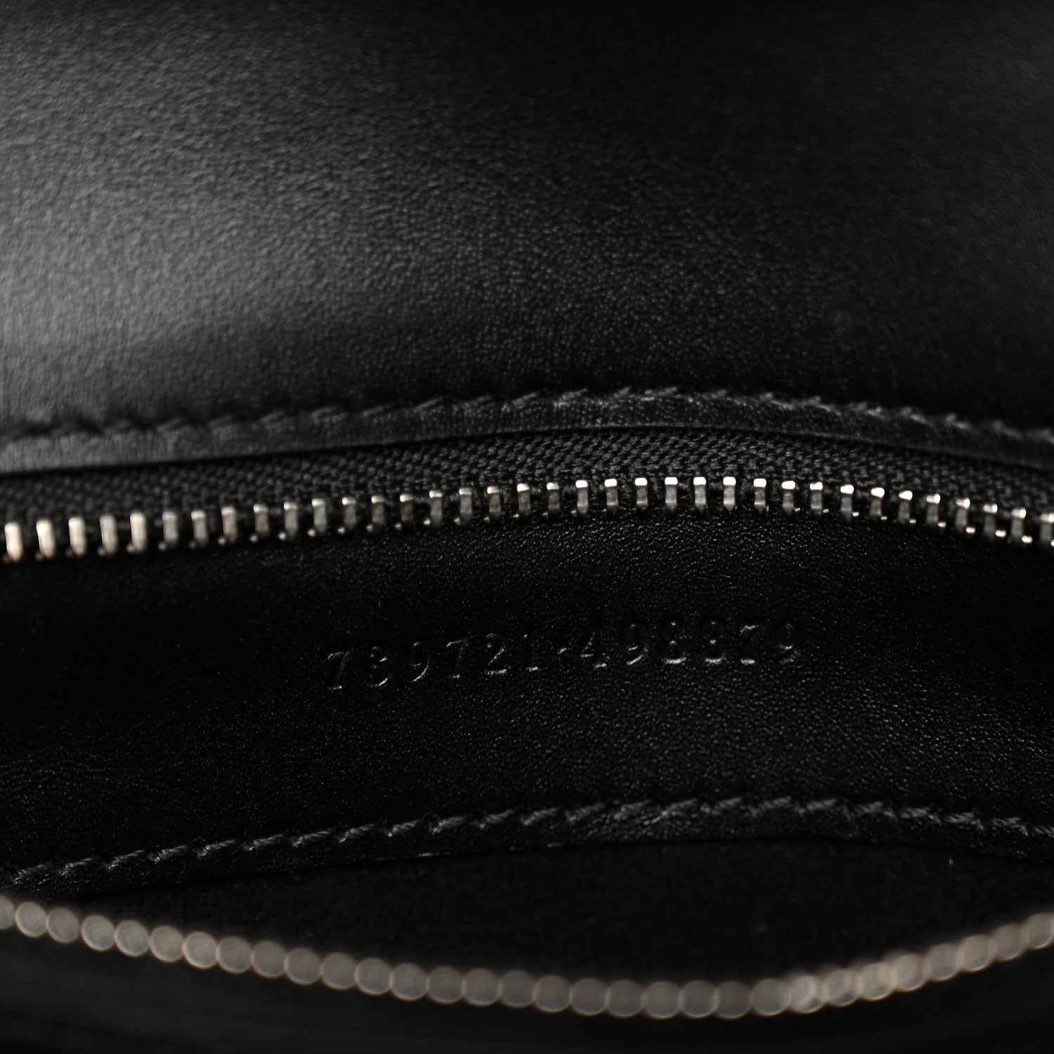Gucci Senna Calfskin Lines Petite GG Top Handle Shoulder Bag Black Mystic White 7 of 10