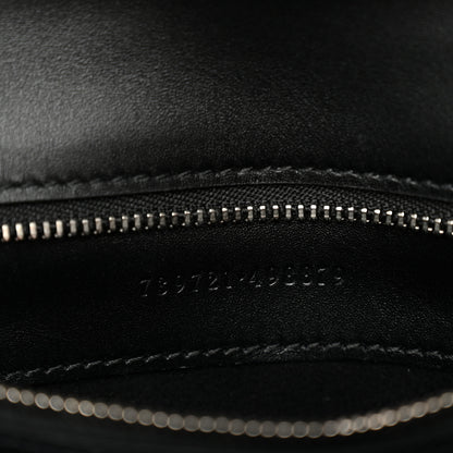 Gucci Senna Calfskin Lines Petite GG Top Handle Shoulder Bag Black Mystic White 7 of 10