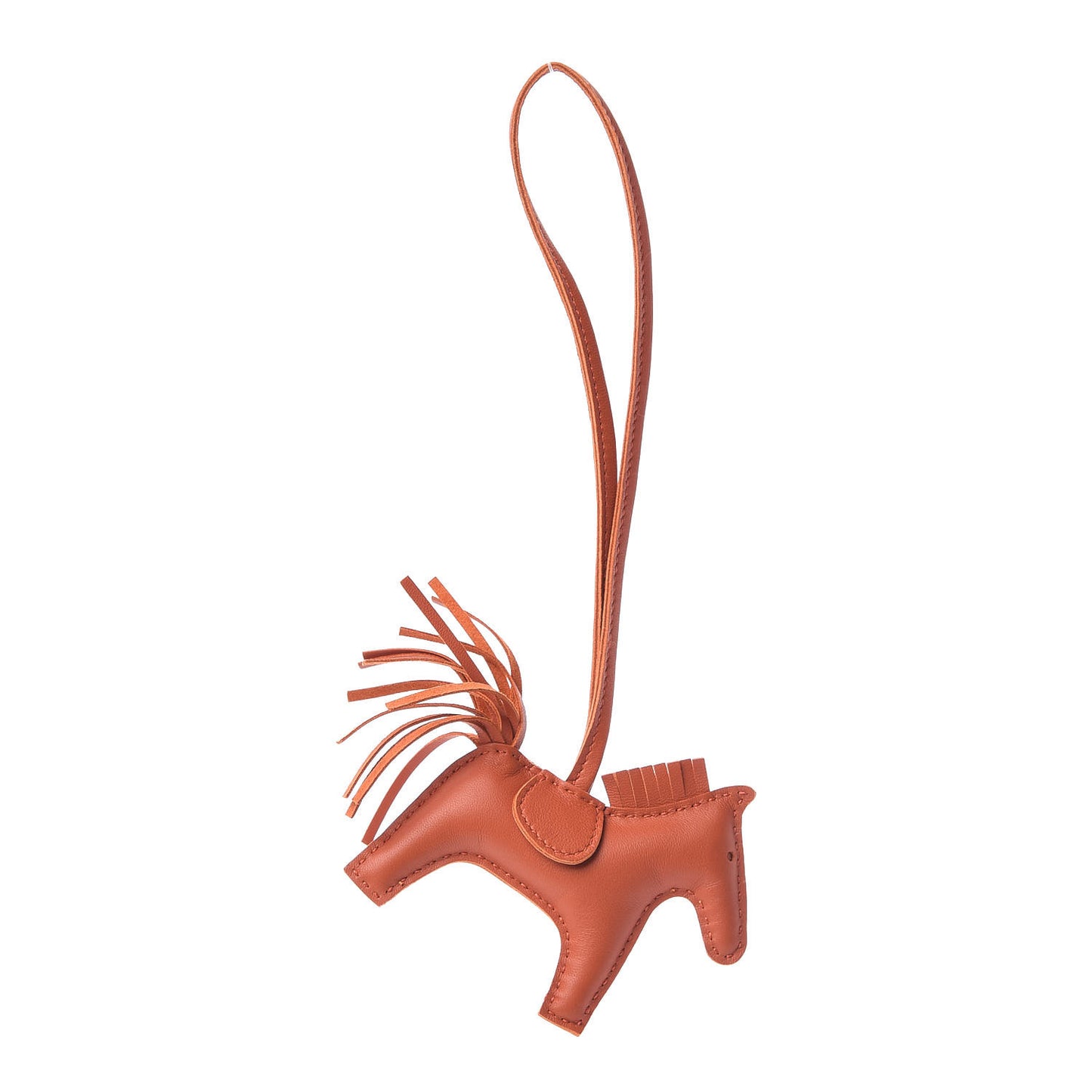 Milo Lambskin Grigri Rodeo Horse Bag Charm PM Cornaline