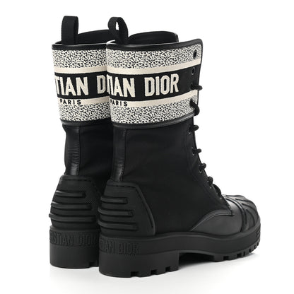 Christian Dior Calfskin Technical Fabric D-Major Ankle Boots 37 Black White 4 of 8