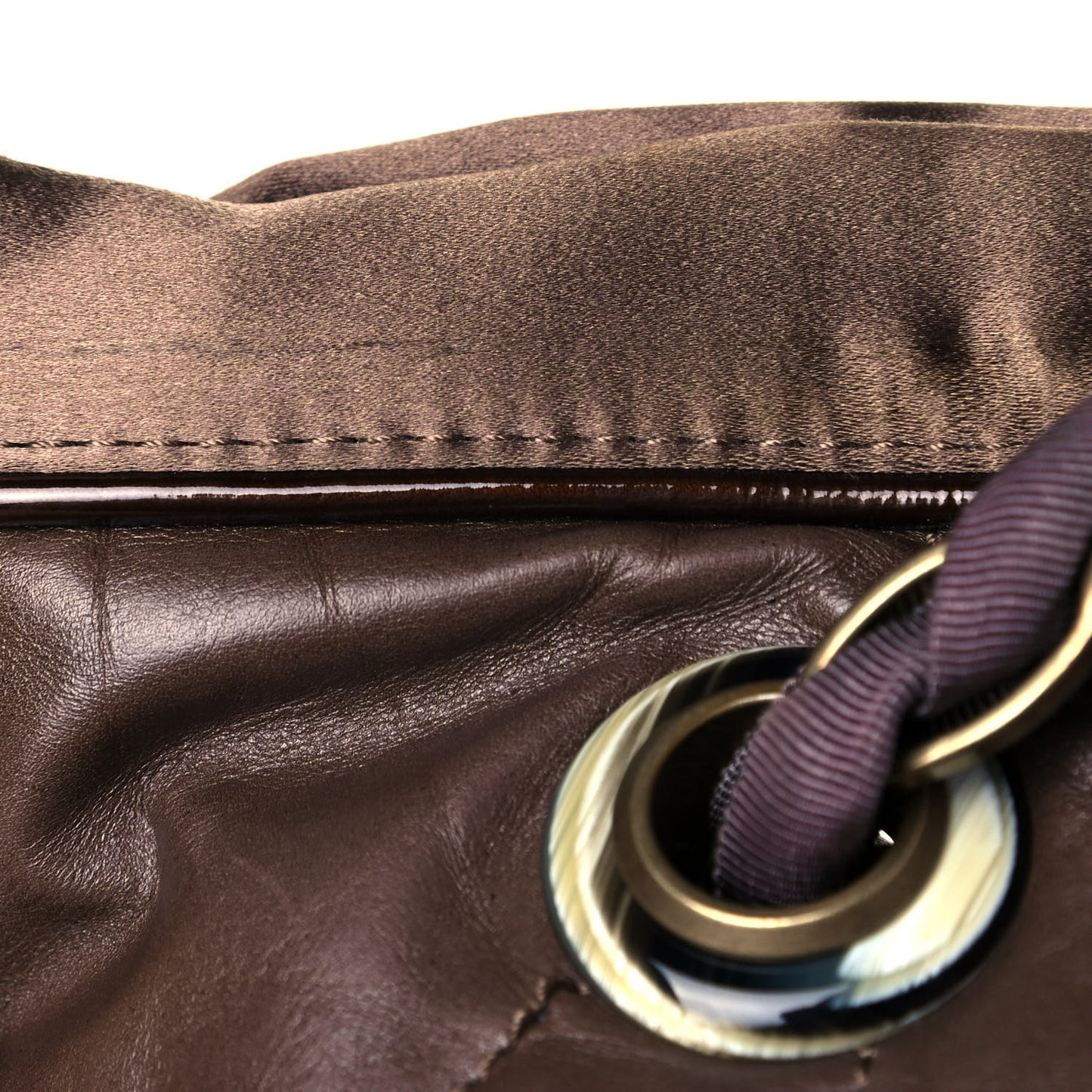 Lambskin Quilted Amalia Cabas Tote Brown