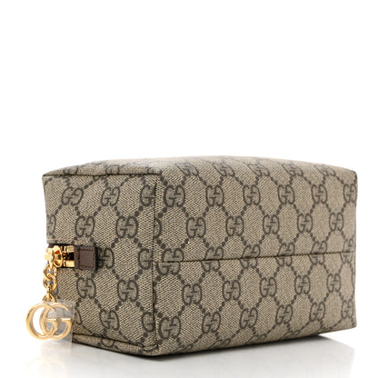 Gucci Soft GG Supreme Monogram Calfskin Medium Ophidia Cosmetic Case Beige Ebony New Acero 4 of 8