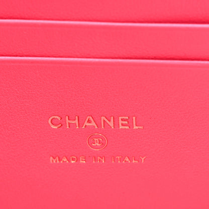 Chanel Lambskin Enamel Quilted Small Coco Hearts Vanity Case With Chain Pink 6 of 12