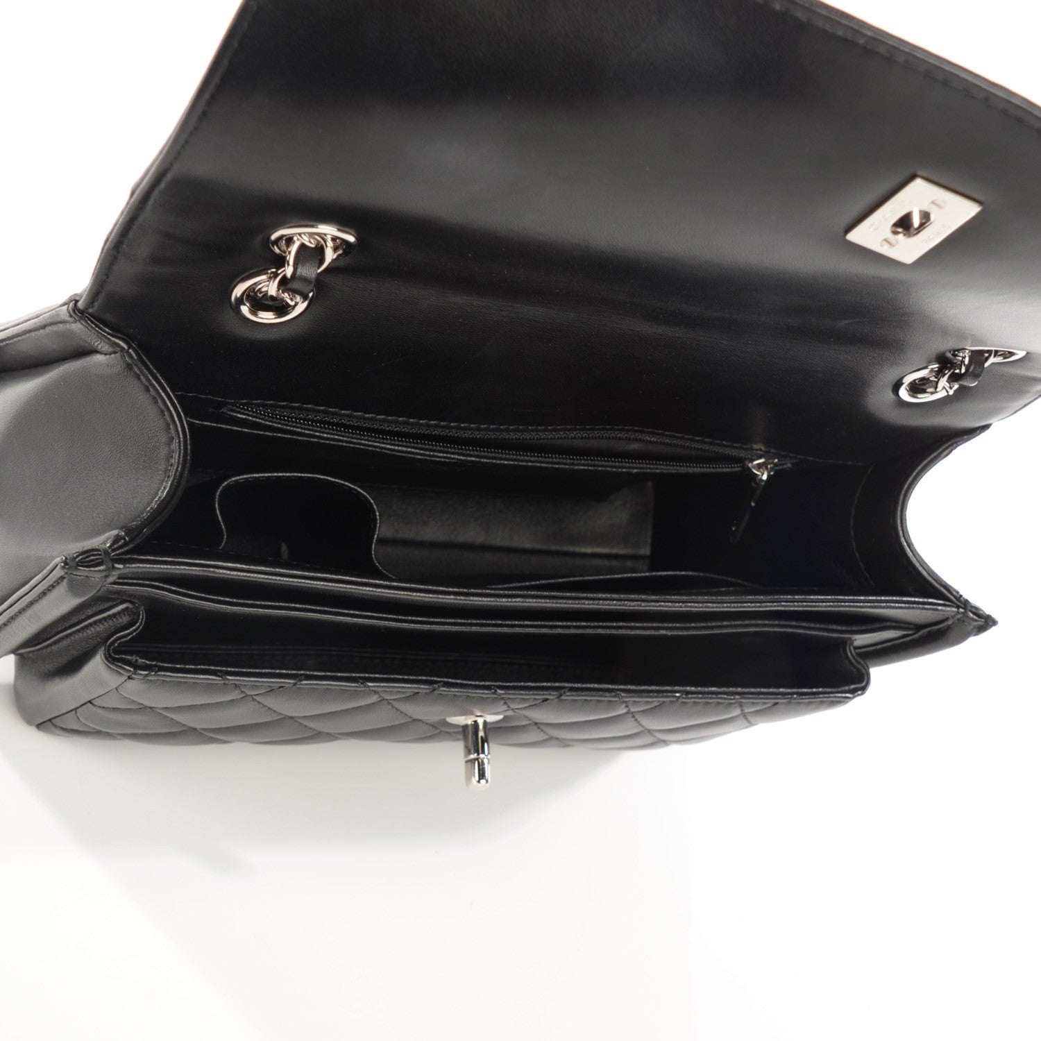 Chanel Lambskin Quilted Large Geometric Flap Black 5 of 8
