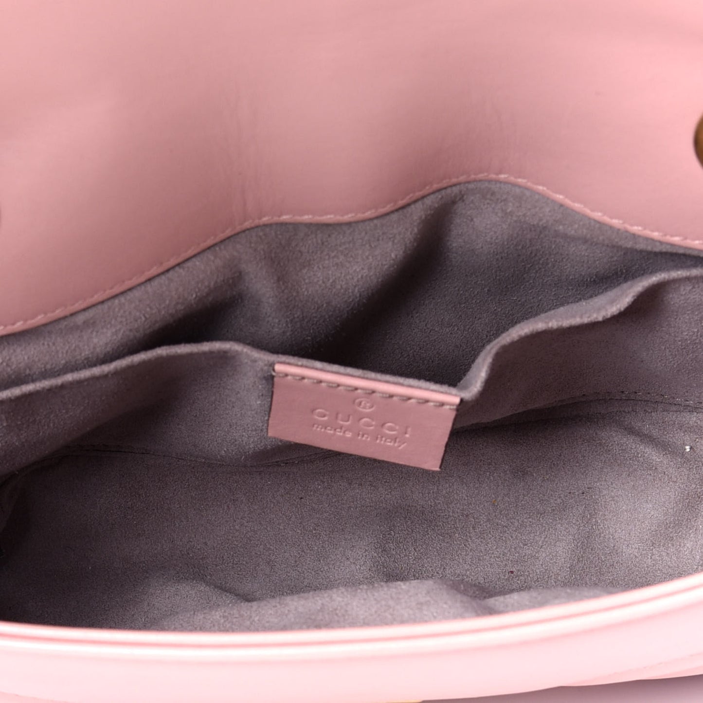 Calfskin Matelasse Mini GG Marmont Shoulder Bag Perfect Pink