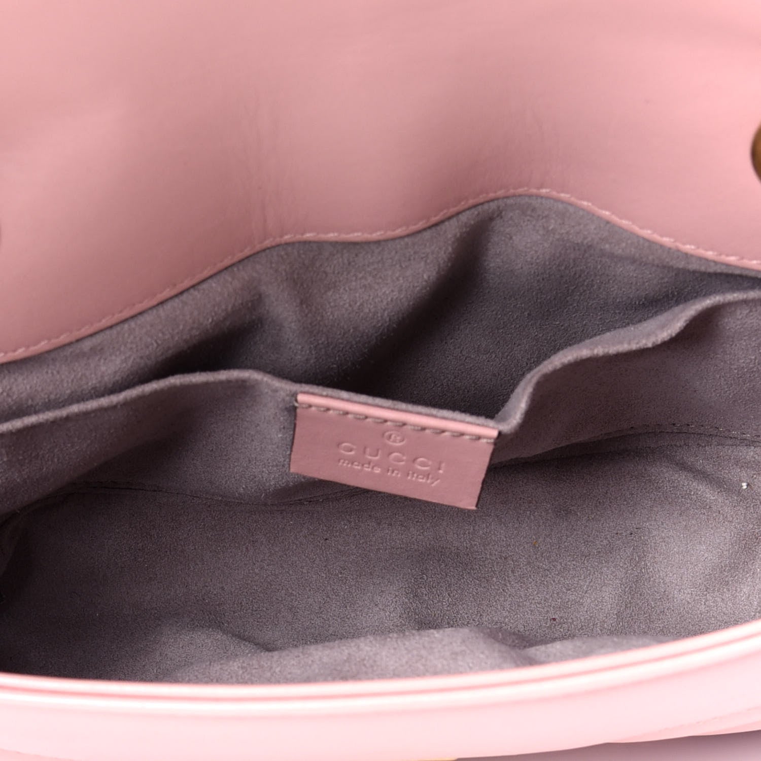 Gucci Calfskin Matelasse Mini GG Marmont Shoulder Bag Perfect Pink 5 of 9