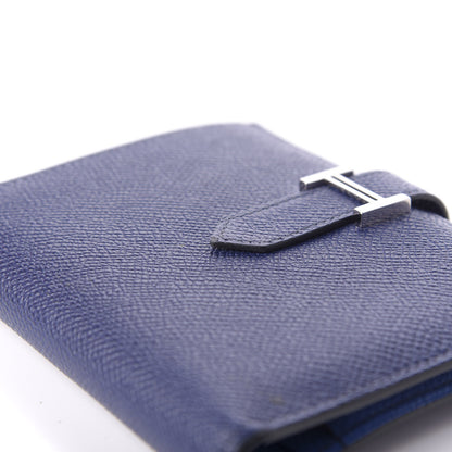 Hermes Epsom Bearn Verso Compact Wallet Bleu Encre Zellige 9 of 11