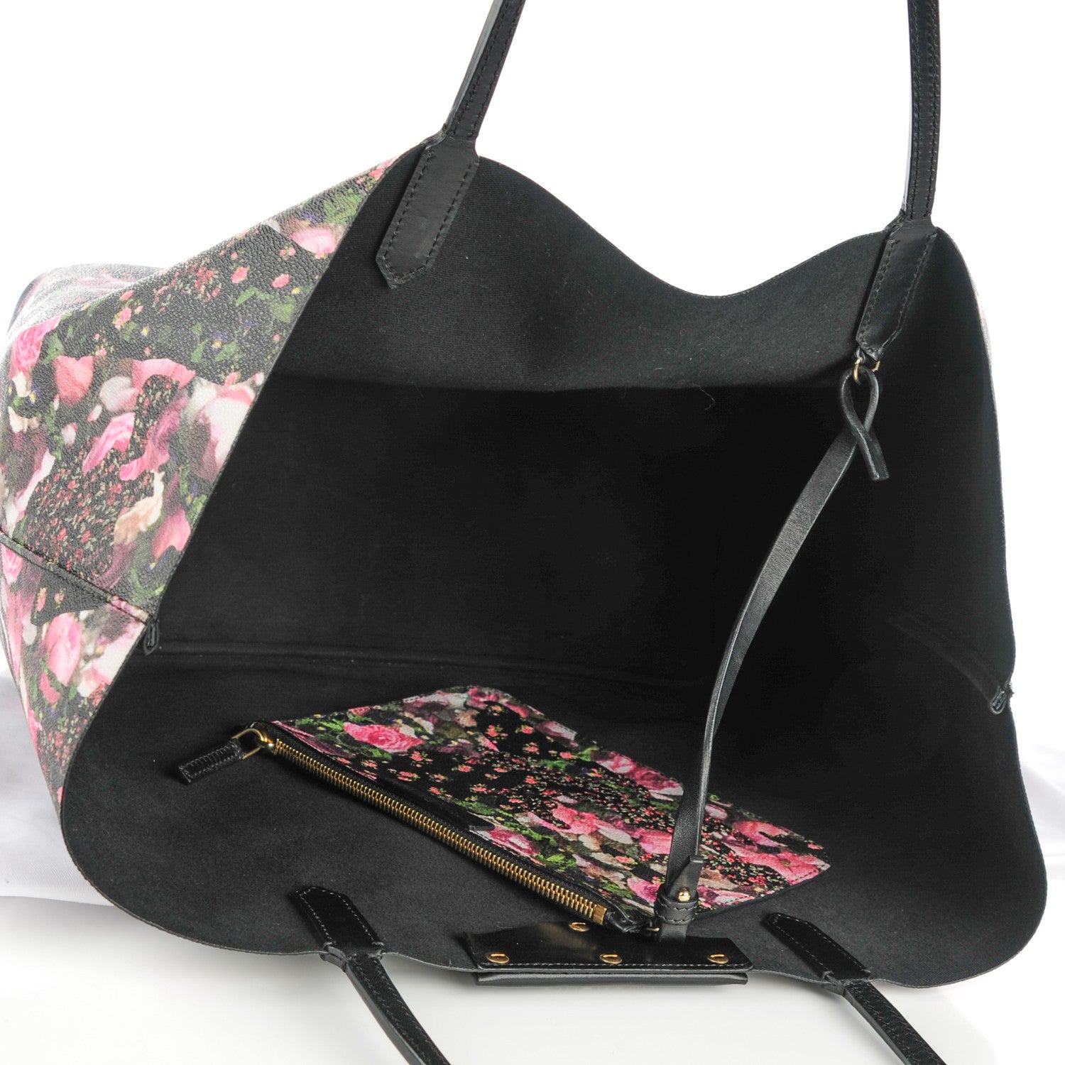 Givenchy Coated Canvas Roses Camouflage Print Large Antigona Tote Black 7 of 11