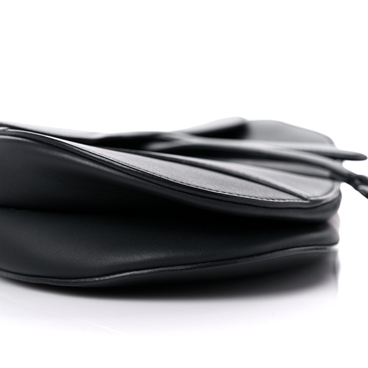 Ultra Matte Calfskin Saddle Bag Black