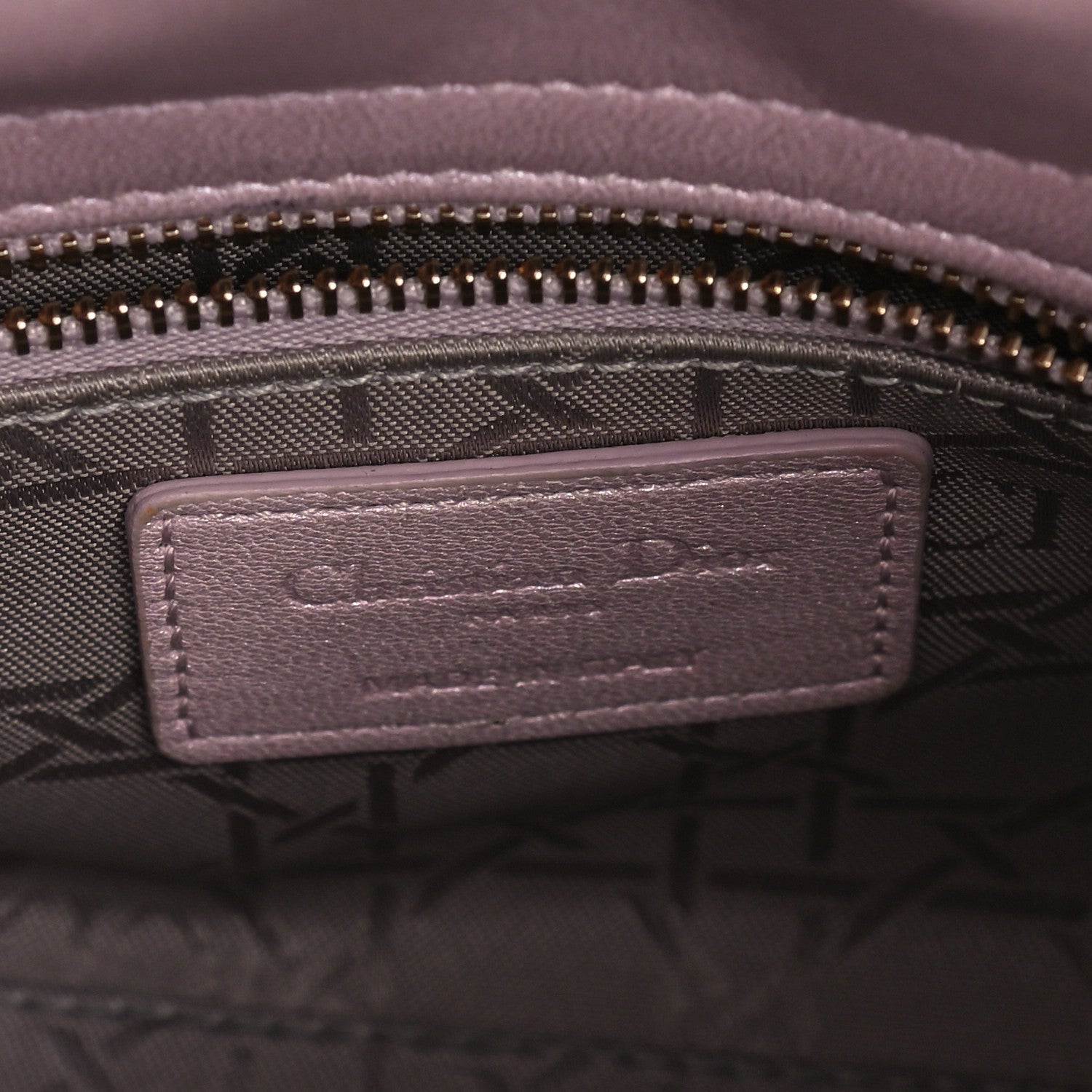 Christian Dior Metallic Lambskin Cannage Mini Lady Dior Lotus 6 of 20