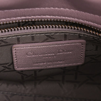 Christian Dior Metallic Lambskin Cannage Mini Lady Dior Lotus 6 of 20