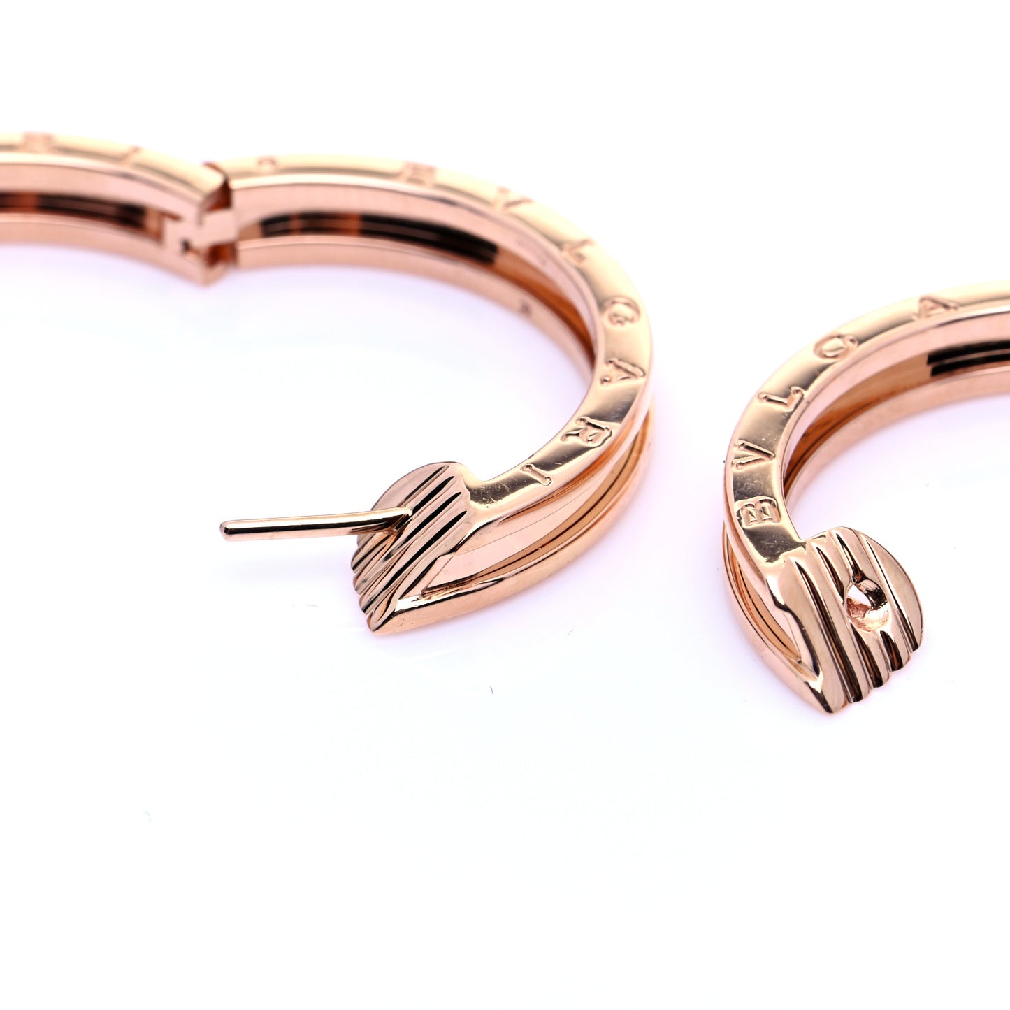 18K Rose Gold B.Zero1 Hoop Earrings