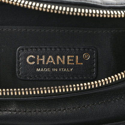 Chanel Lambskin Quilted Waist Bag Fanny Pack Black 6 of 10