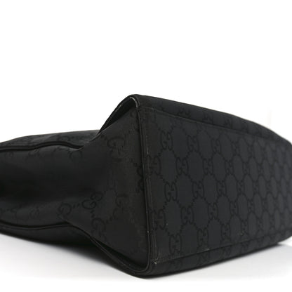 Gucci Nylon Monogram Large Bamboo Shopper Tote Black 15 of 20