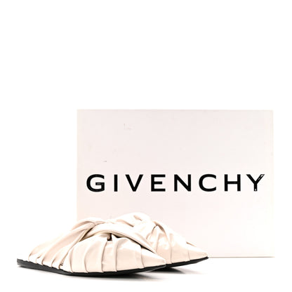 Givenchy Lambskin Show Twist Flat Mule Sandals 40 Ivory 12 of 12